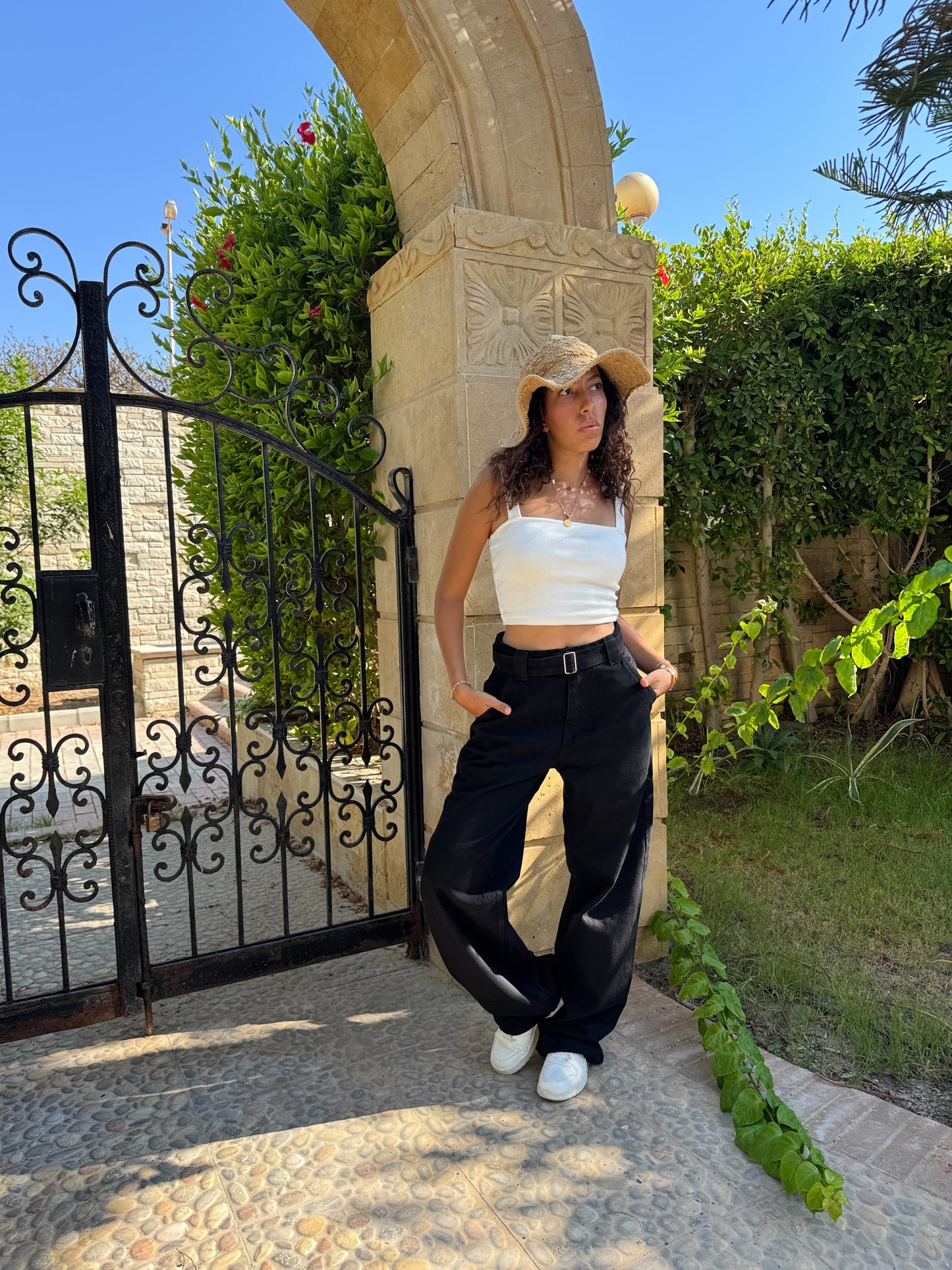 “Black Belted Baggy Pants”