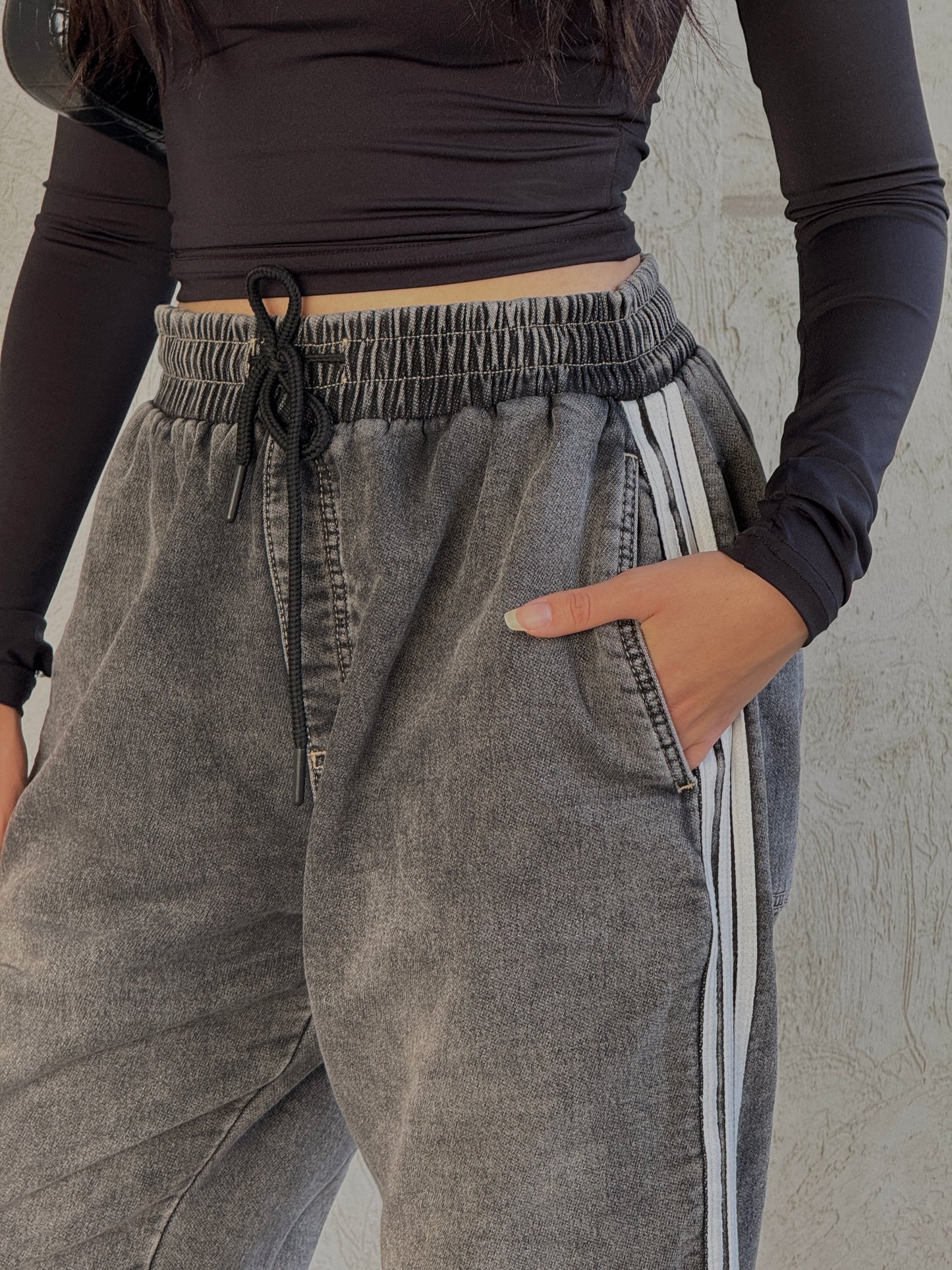 wide leg with Three strips