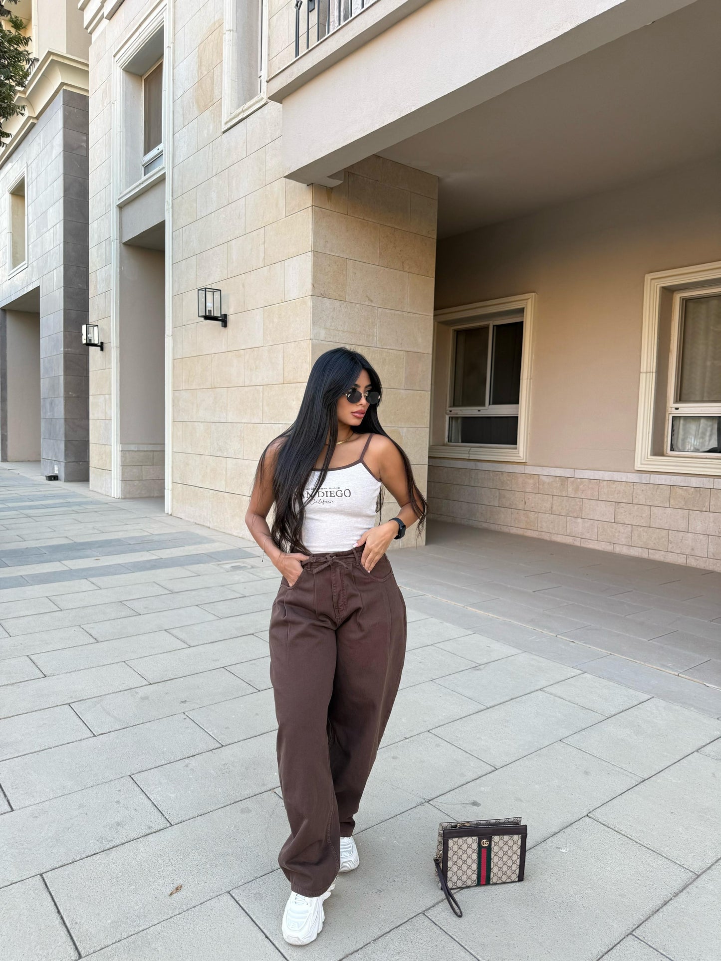 Baggy Tie-waist pants
