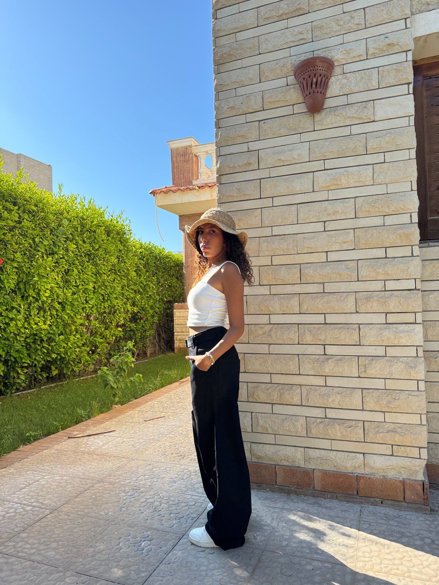 “Black Belted Baggy Pants”
