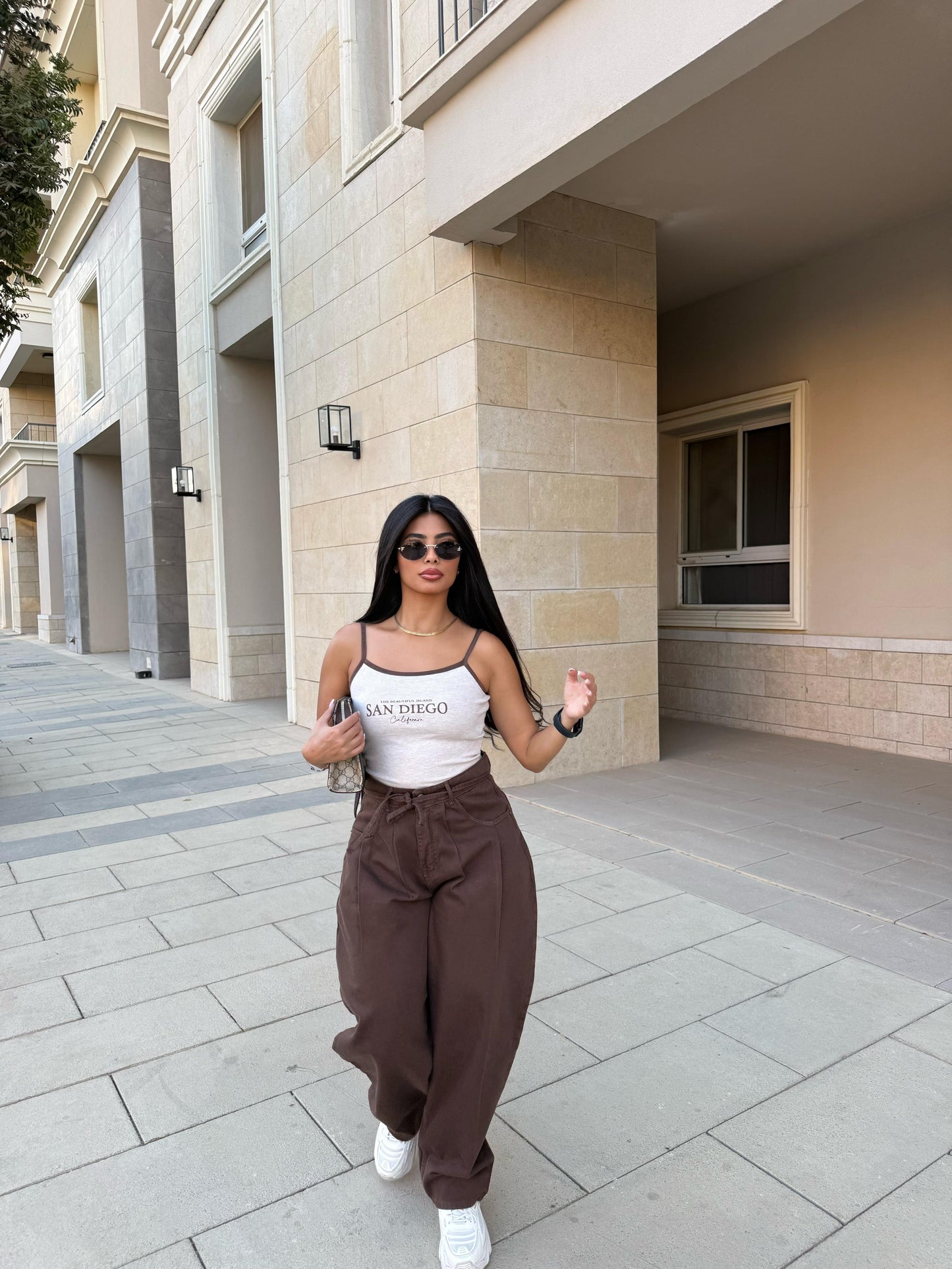 Baggy Tie-waist pants