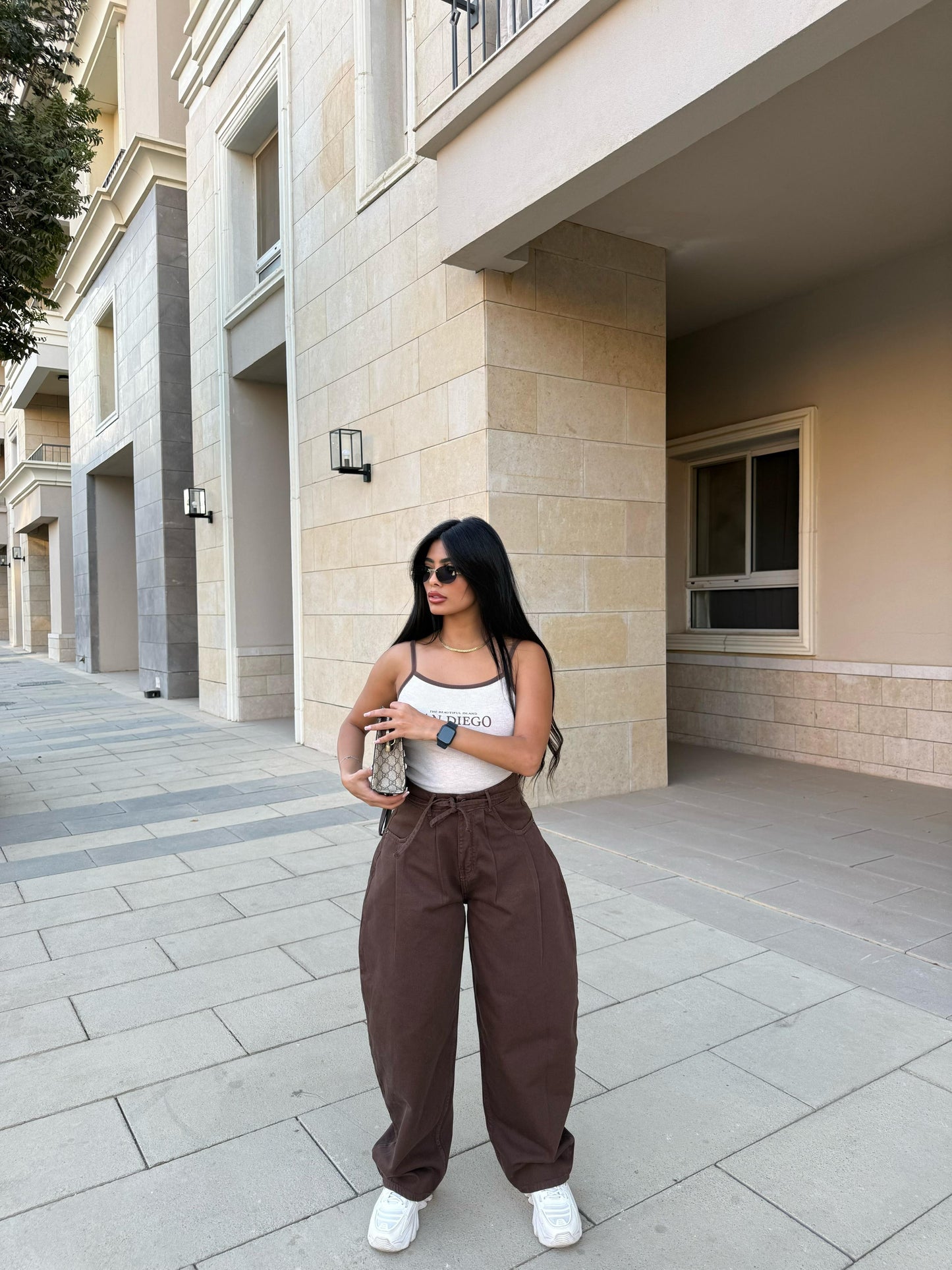 Baggy Tie-waist pants