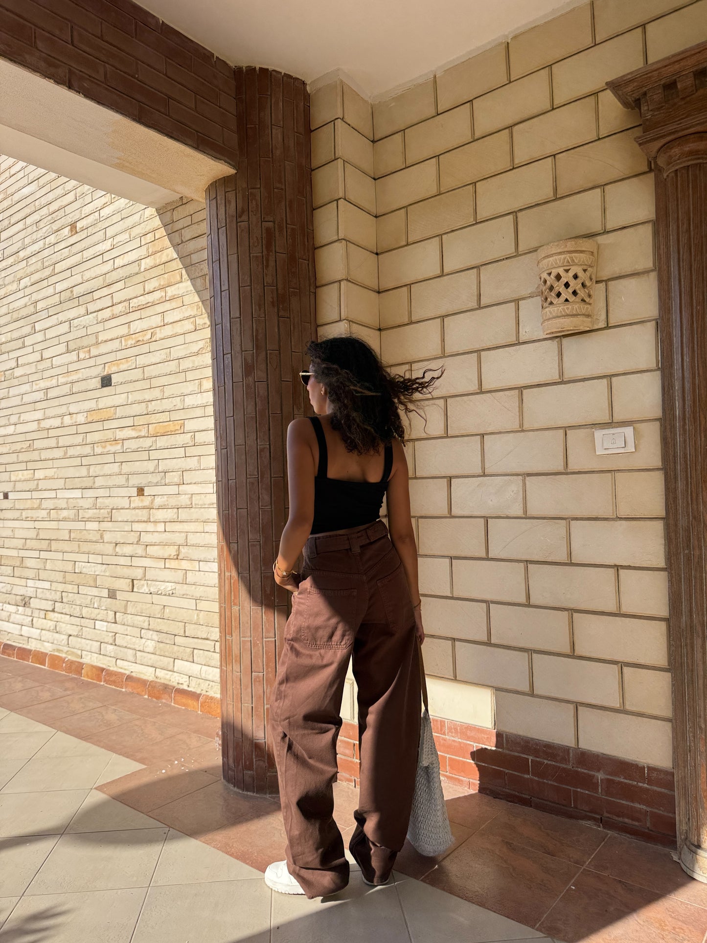 “Brown Belted Baggy Pants”