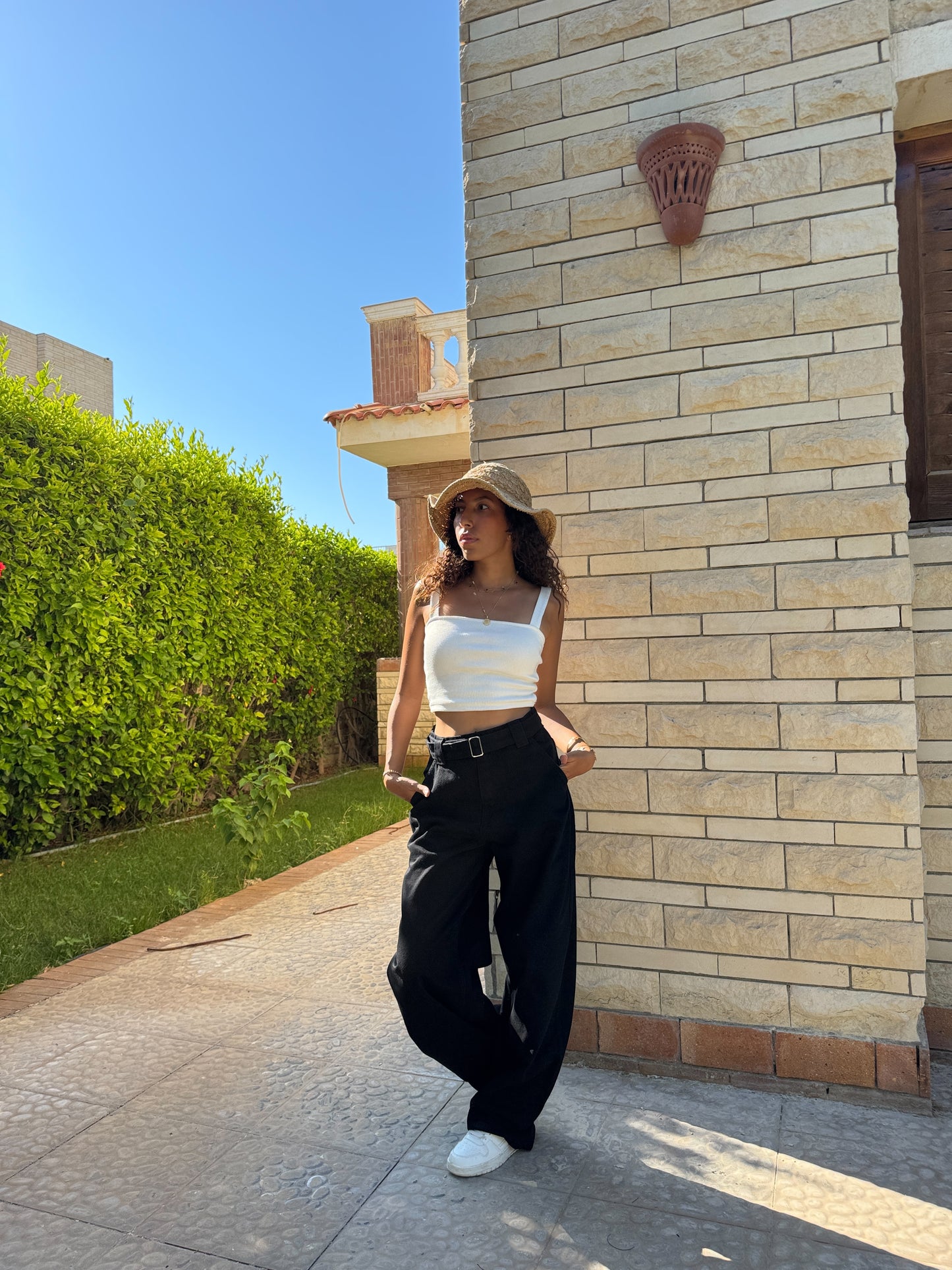 “Black Belted Baggy Pants”