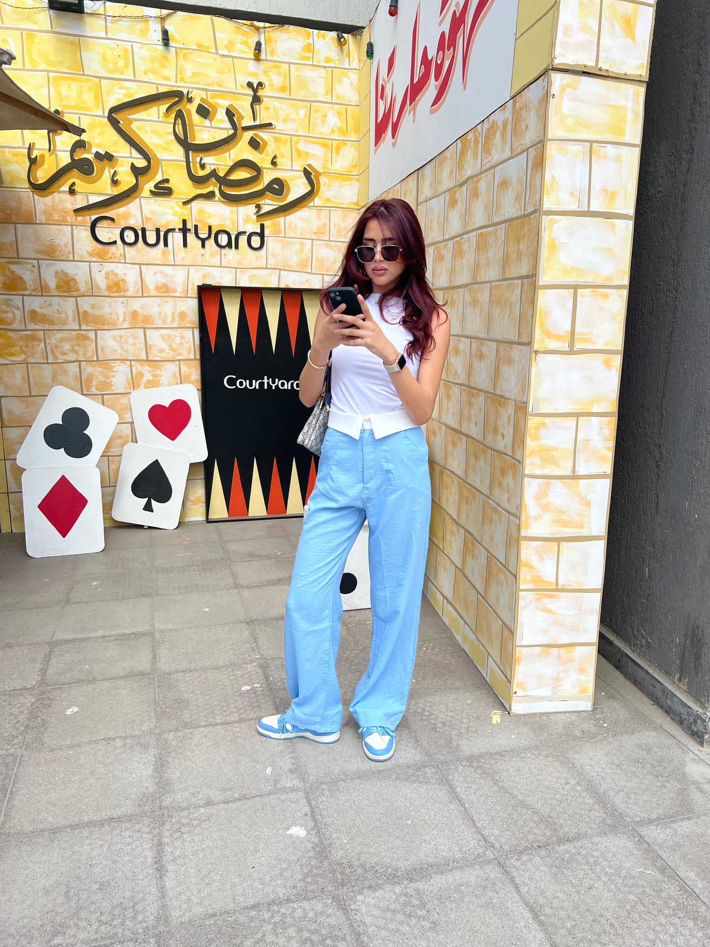 Light blue linen pants