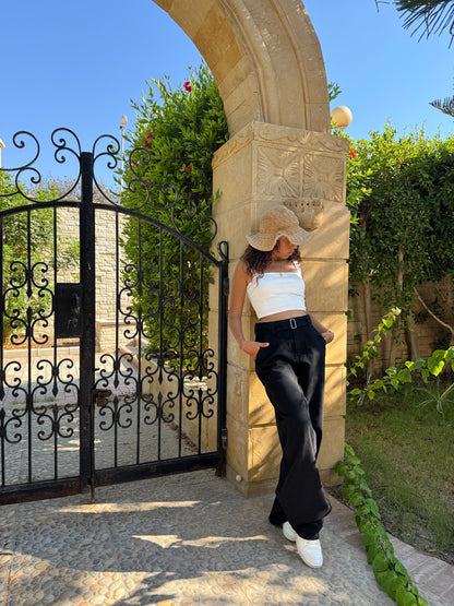 “Black Belted Baggy Pants”