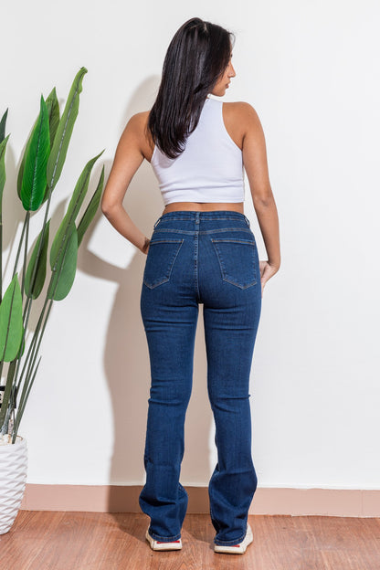 Charleston dark blue jeans high-waisted