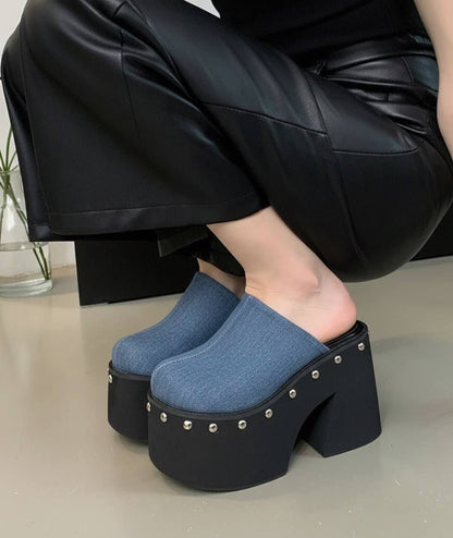 Studded Platform Mules