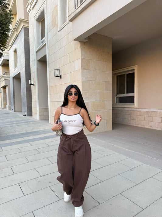 Baggy Tie-waist pants