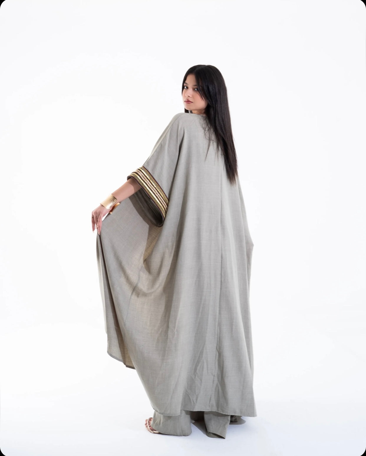 Olive Linen Kaftan