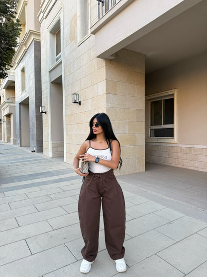 Baggy Tie-waist pants
