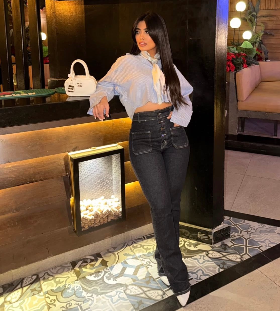 Flare jeans Dark blue