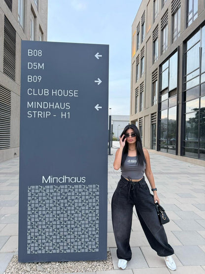 Baggy Tie-waist pants