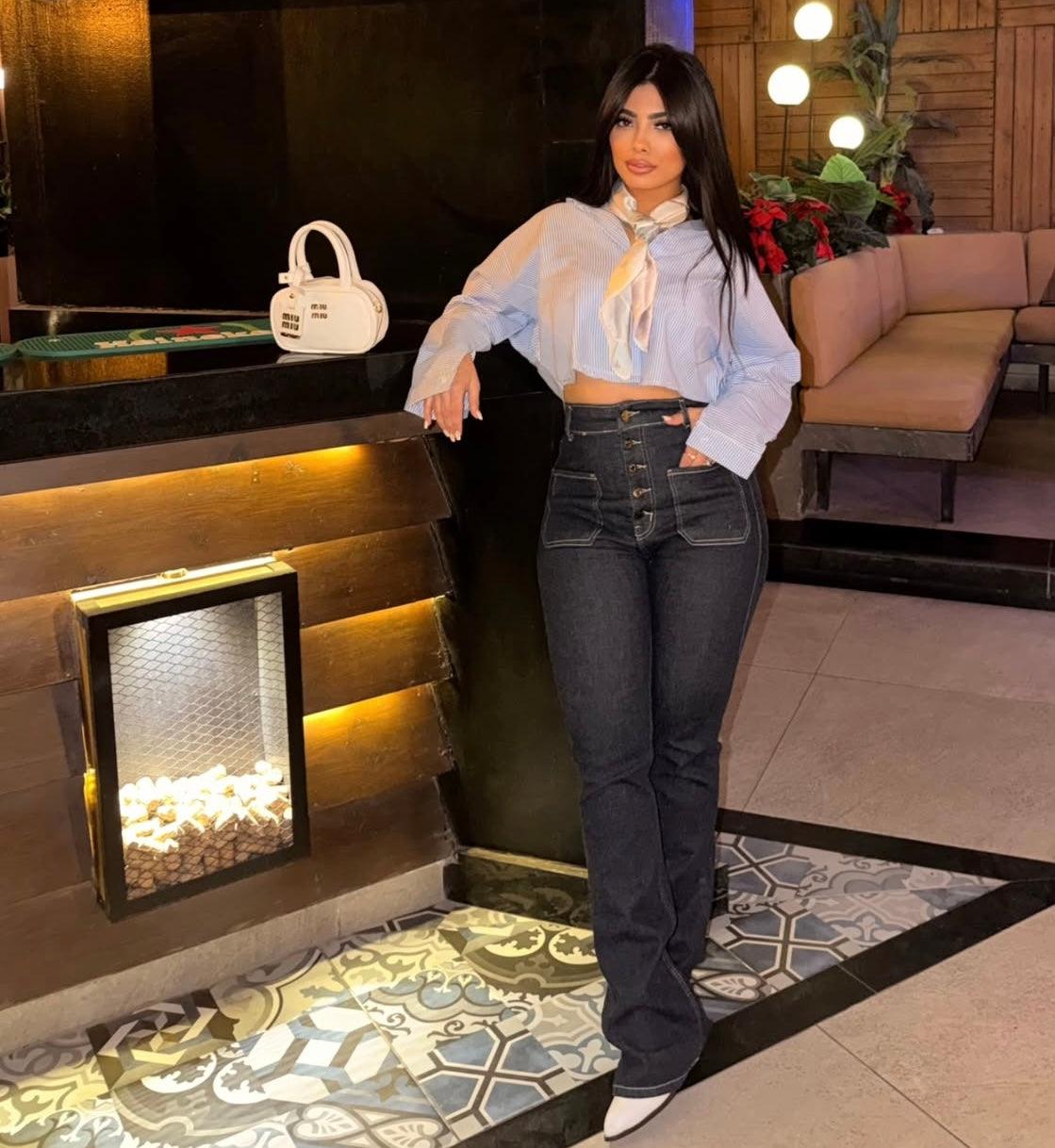 Flare jeans Dark blue