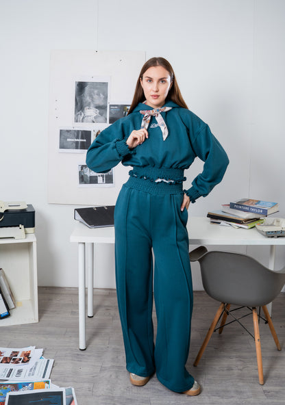 Fleece Set Deep Blue Green