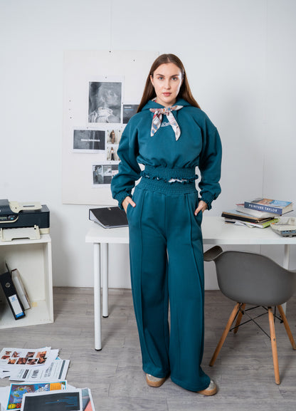 Fleece Set Deep Blue Green