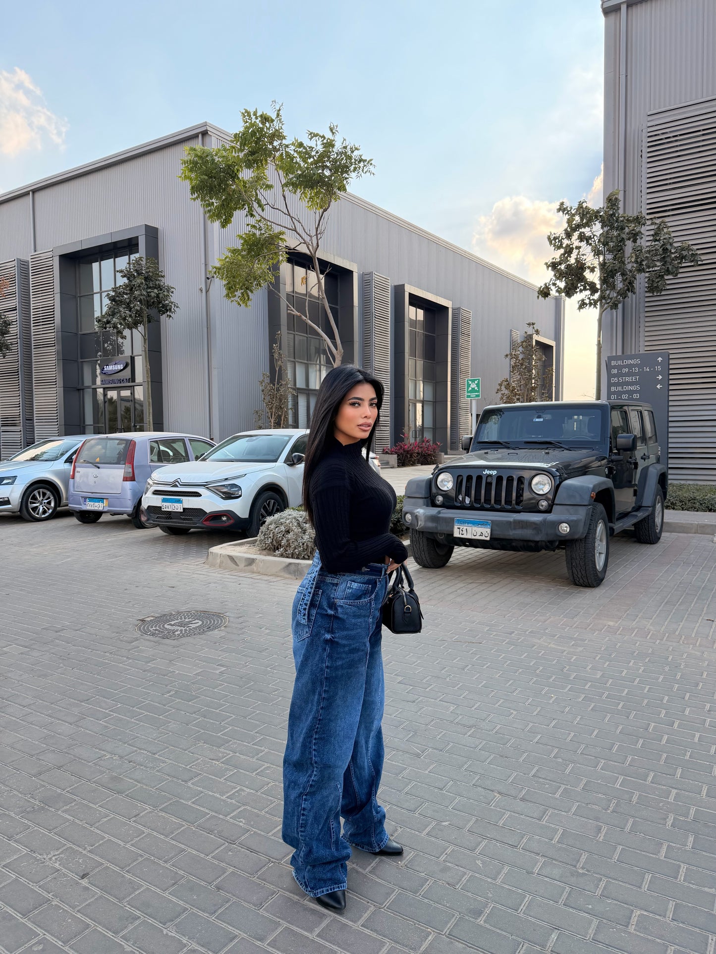 Iconic Wide Leg Jeans Bt dark Blue