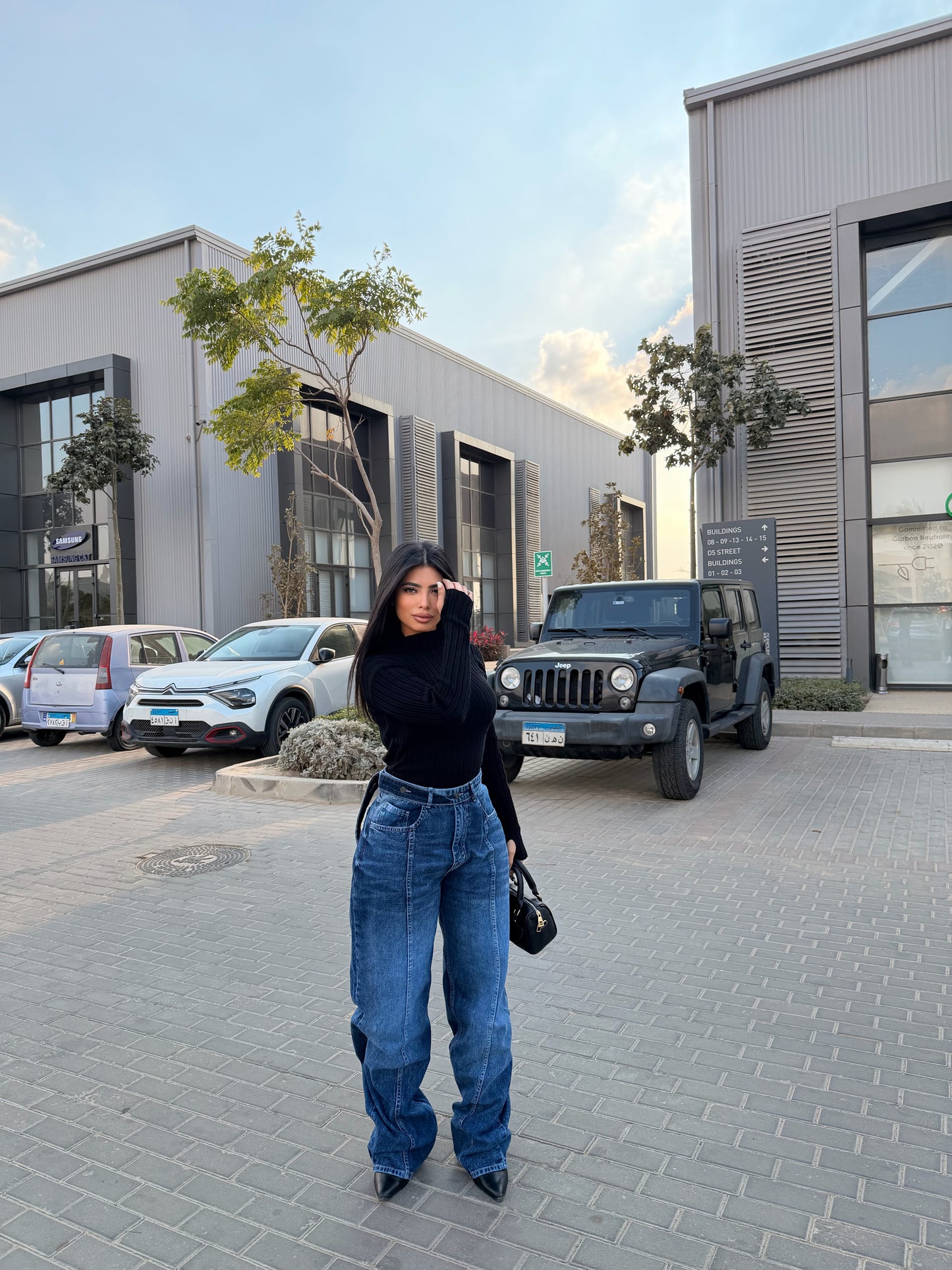 Iconic Wide Leg Jeans Bt dark Blue