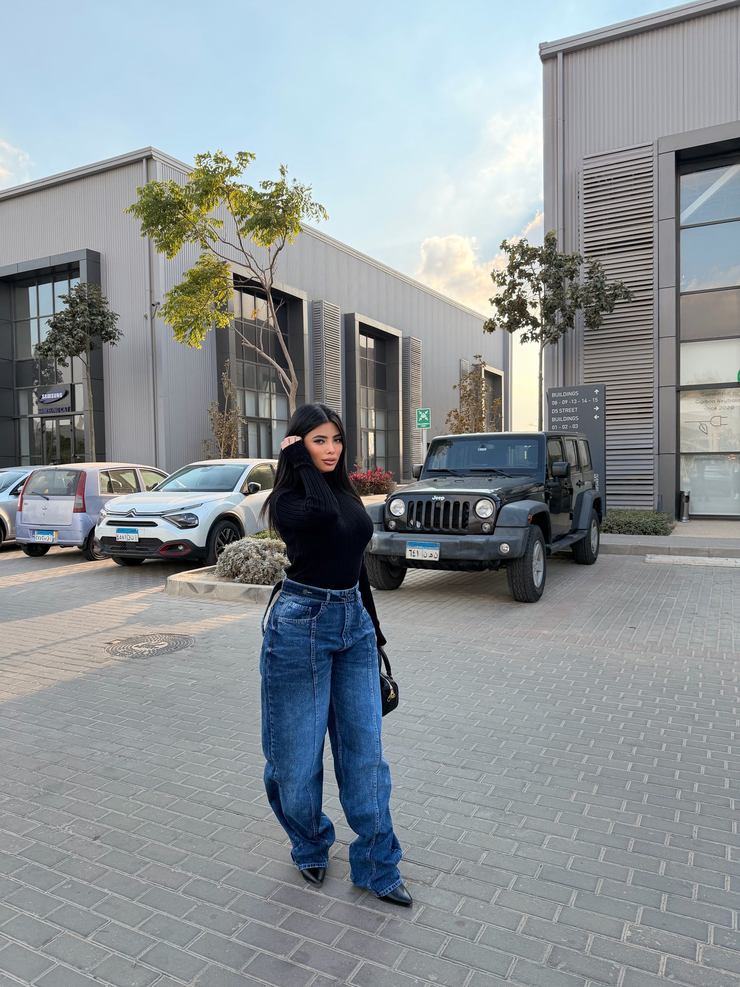 Iconic Wide Leg Jeans Bt dark Blue