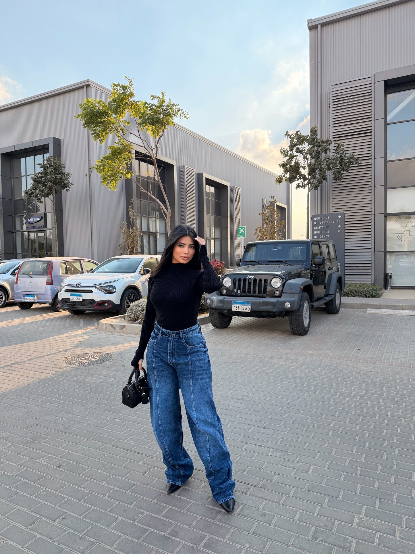 Iconic Wide Leg Jeans Bt dark Blue