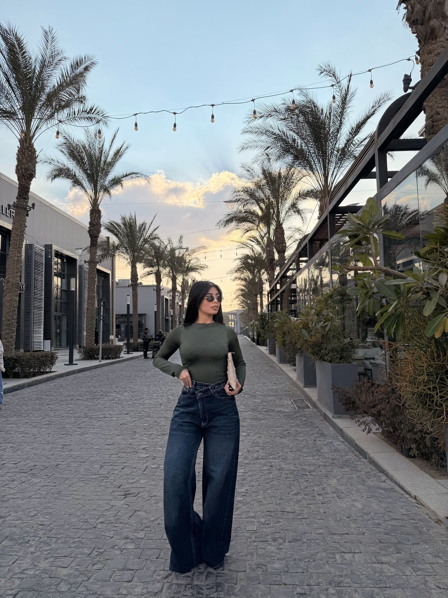 Cross Wide Leg Jeans Dark