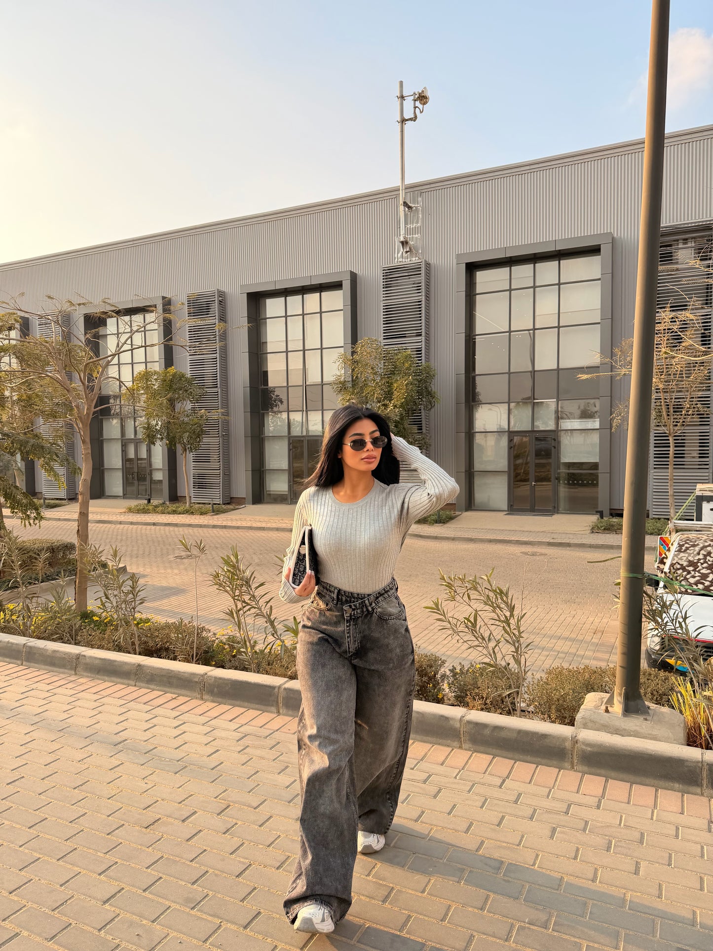 Cross Wide Leg Jeans gray