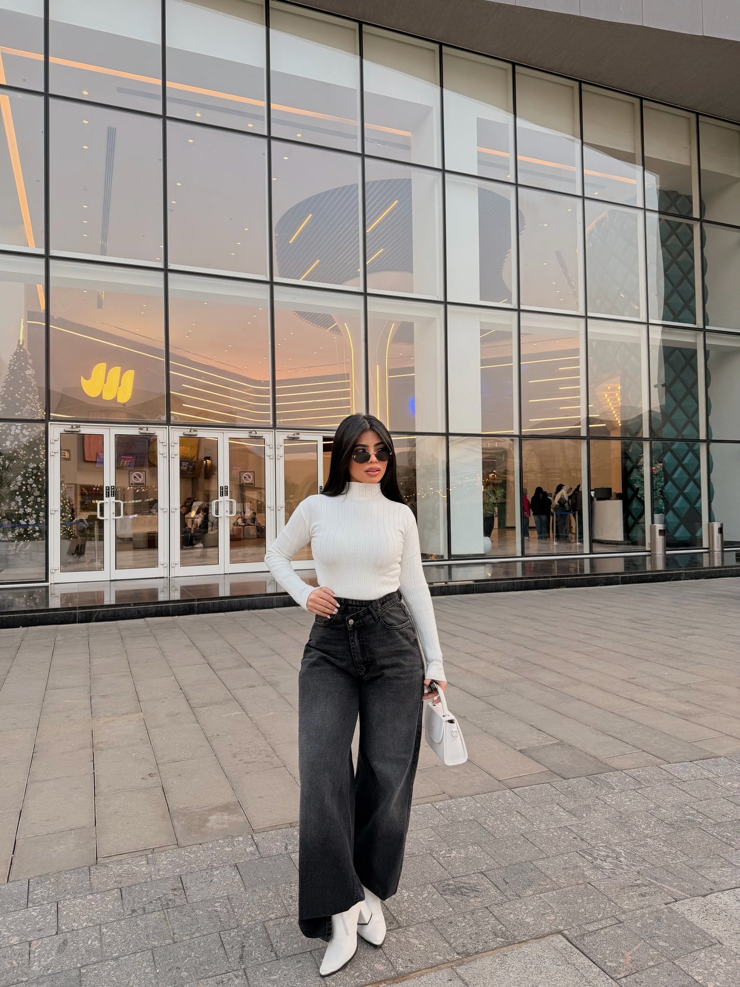 Cross Wide Leg Jeans Black