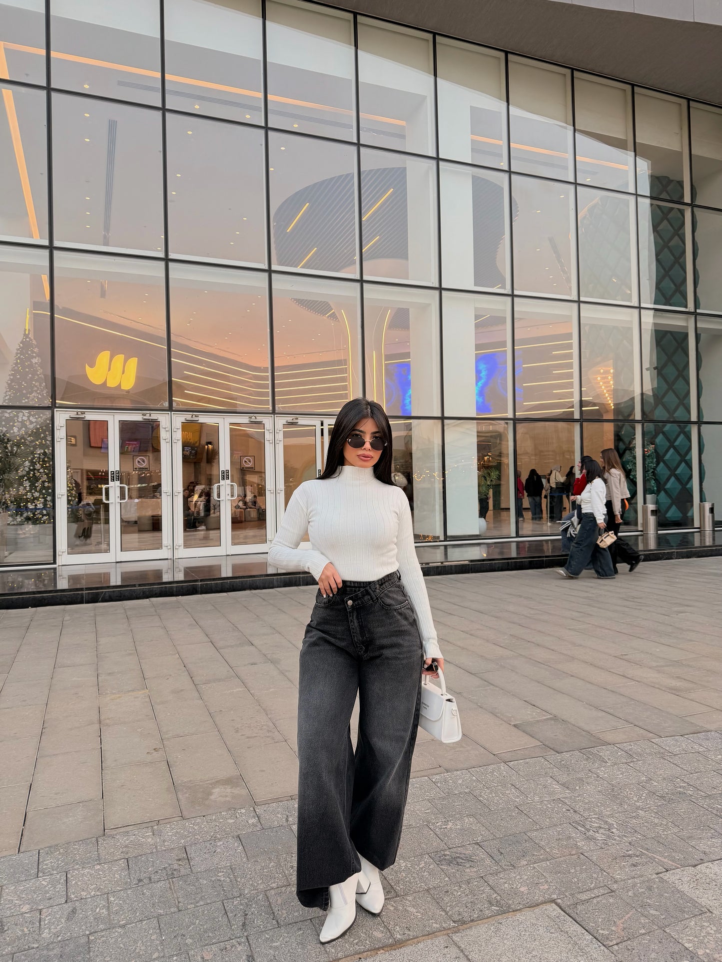 Cross Wide Leg Jeans Black