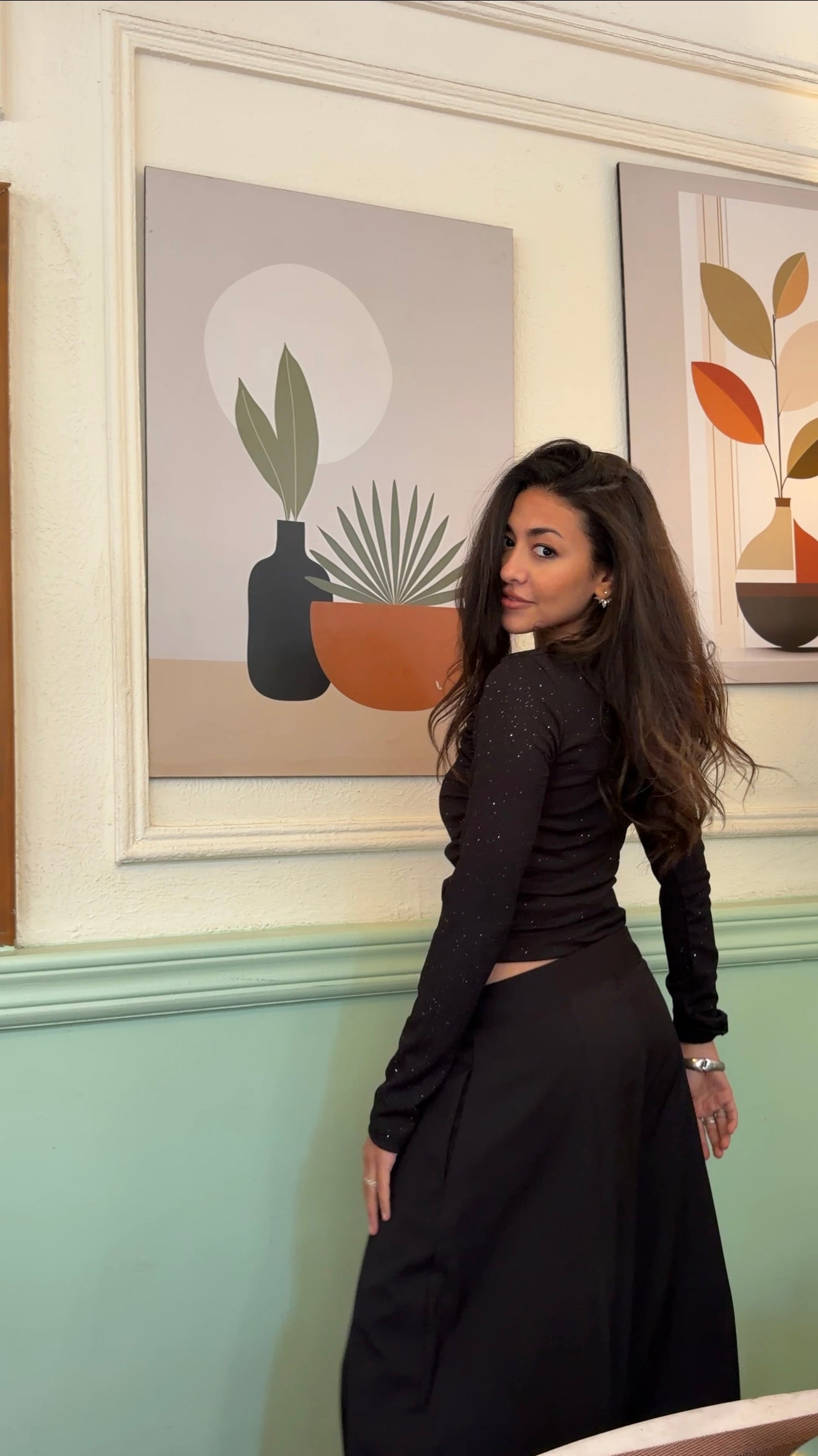Draped Fitted Top 5 Black