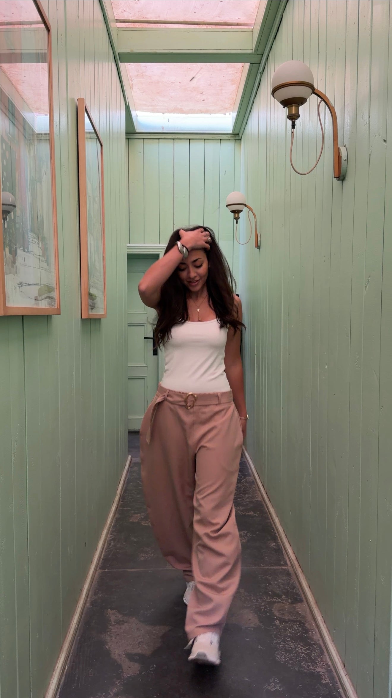 Chic High Waist Trousers V1 Beige