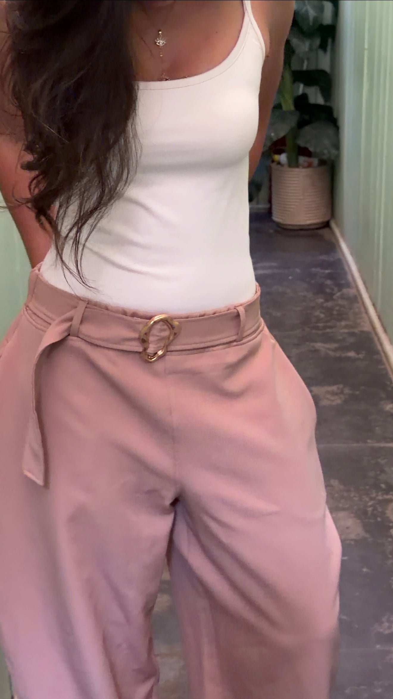 Chic High Waist Trousers V1 Beige