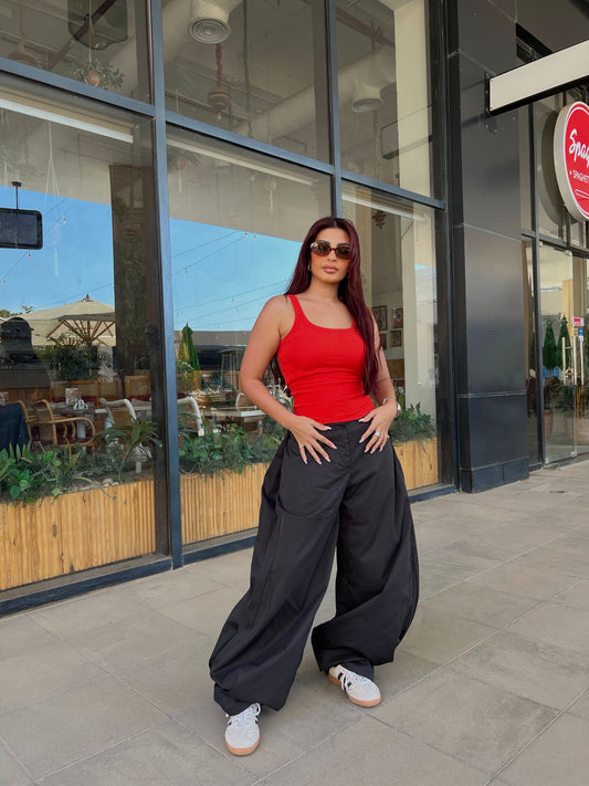 Flowy Wide Leg Pants Black