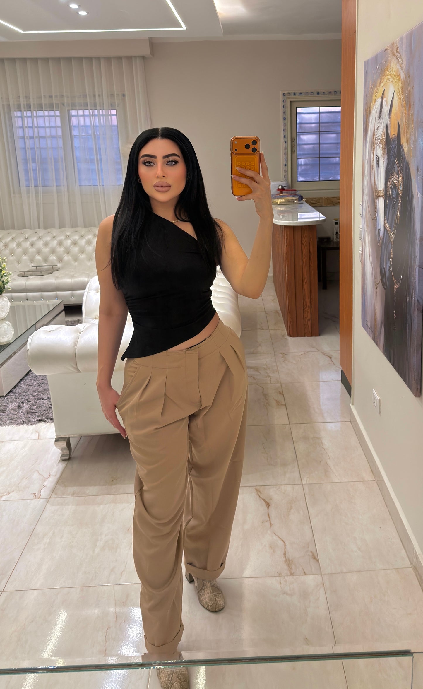 Pleated Pants V2 Beige