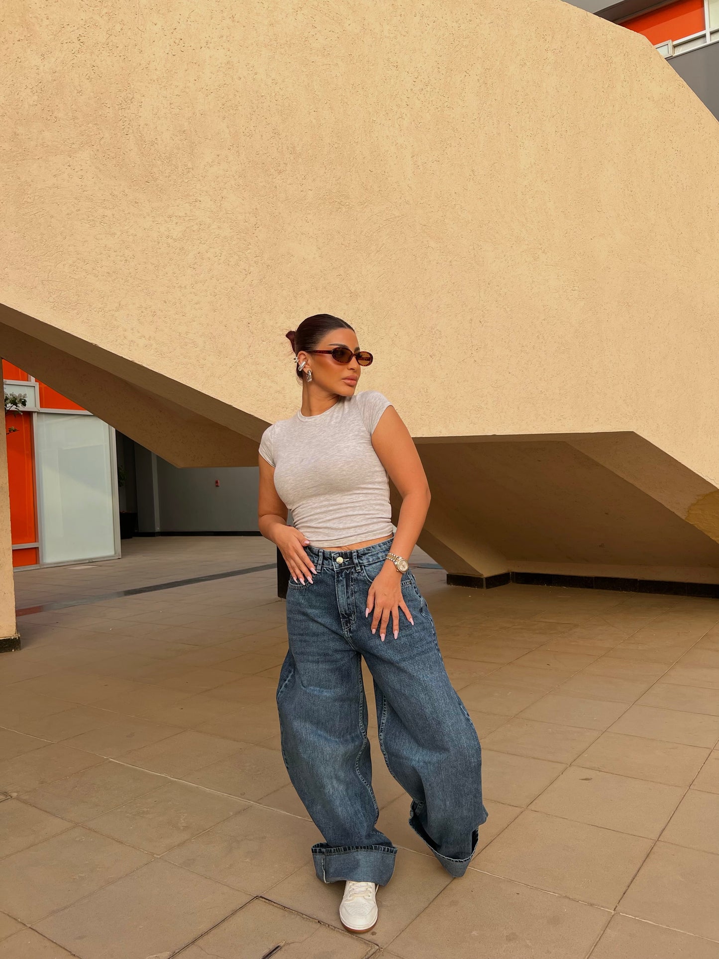 Dark Wash Baggy Jeans