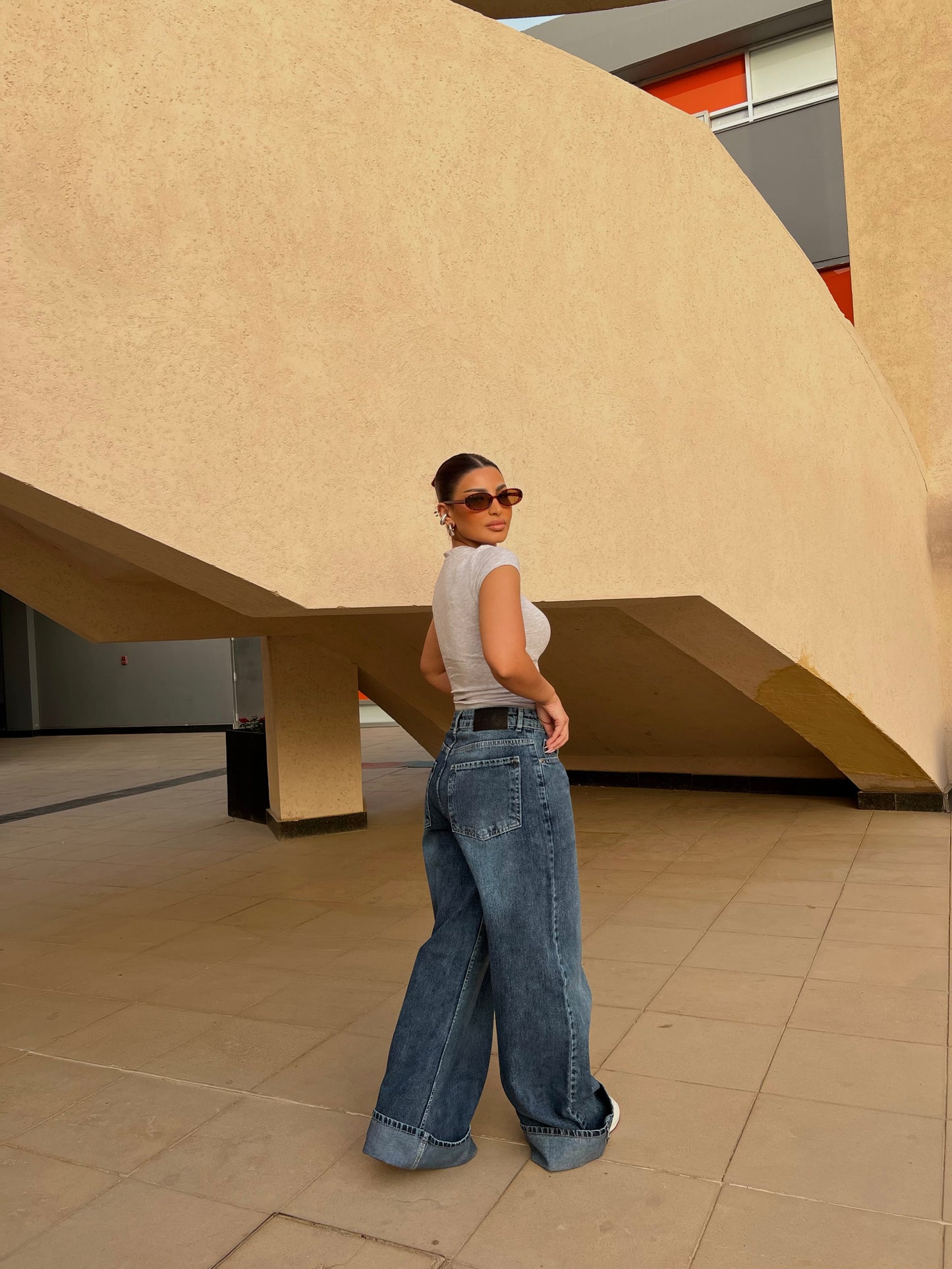 Dark Wash Baggy Jeans