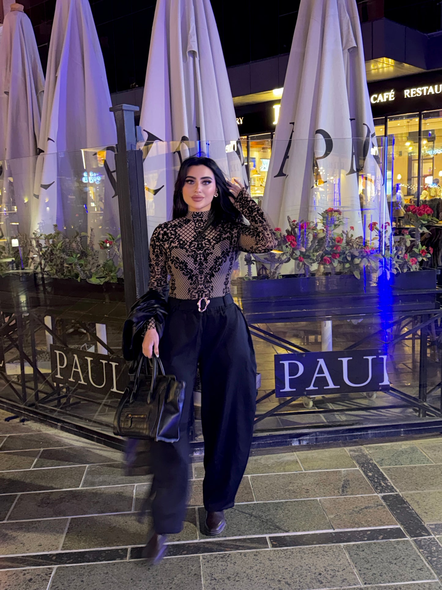 Chic High Waist Trousers V1 Black