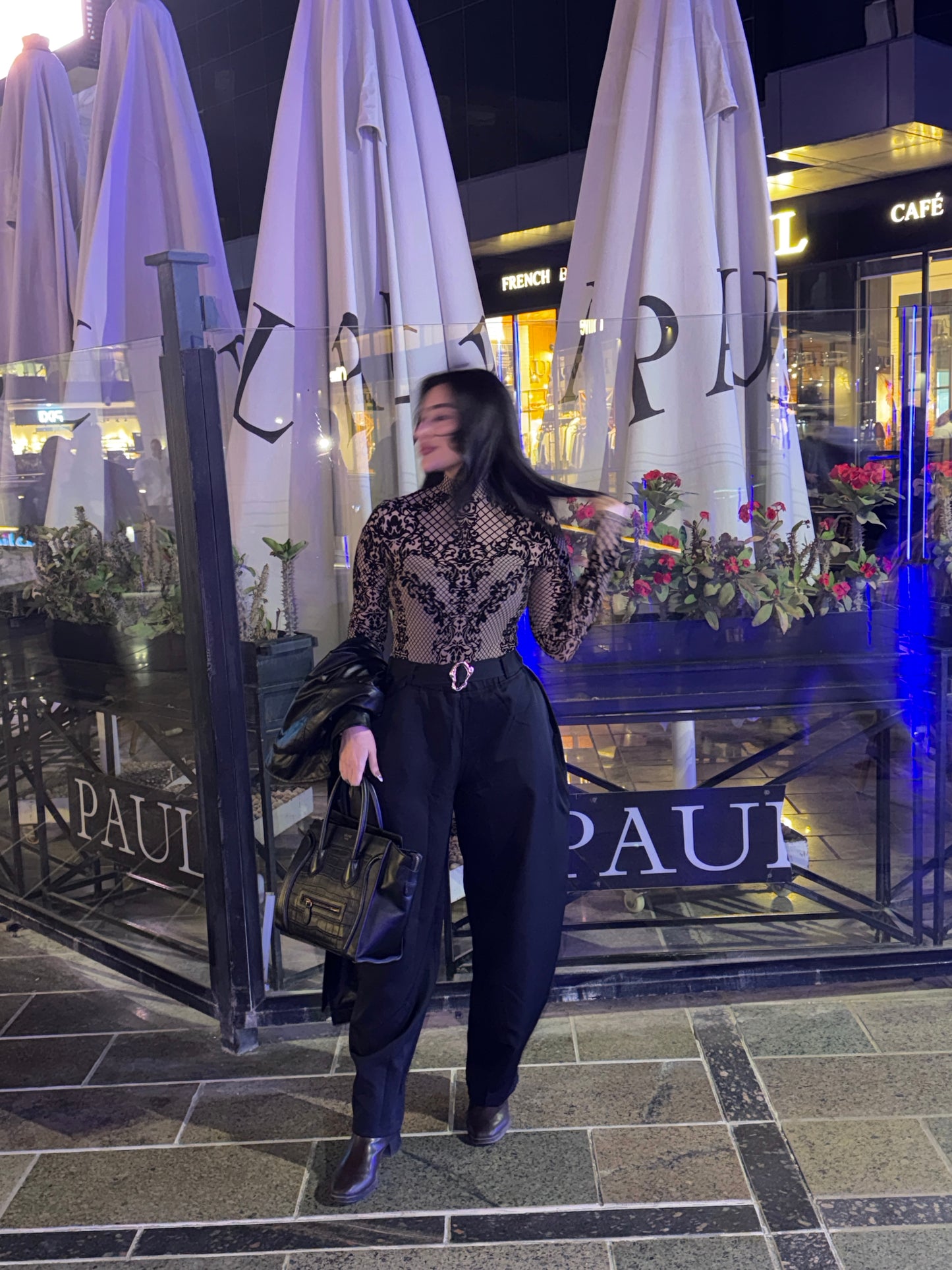 Chic High Waist Trousers V1 Black
