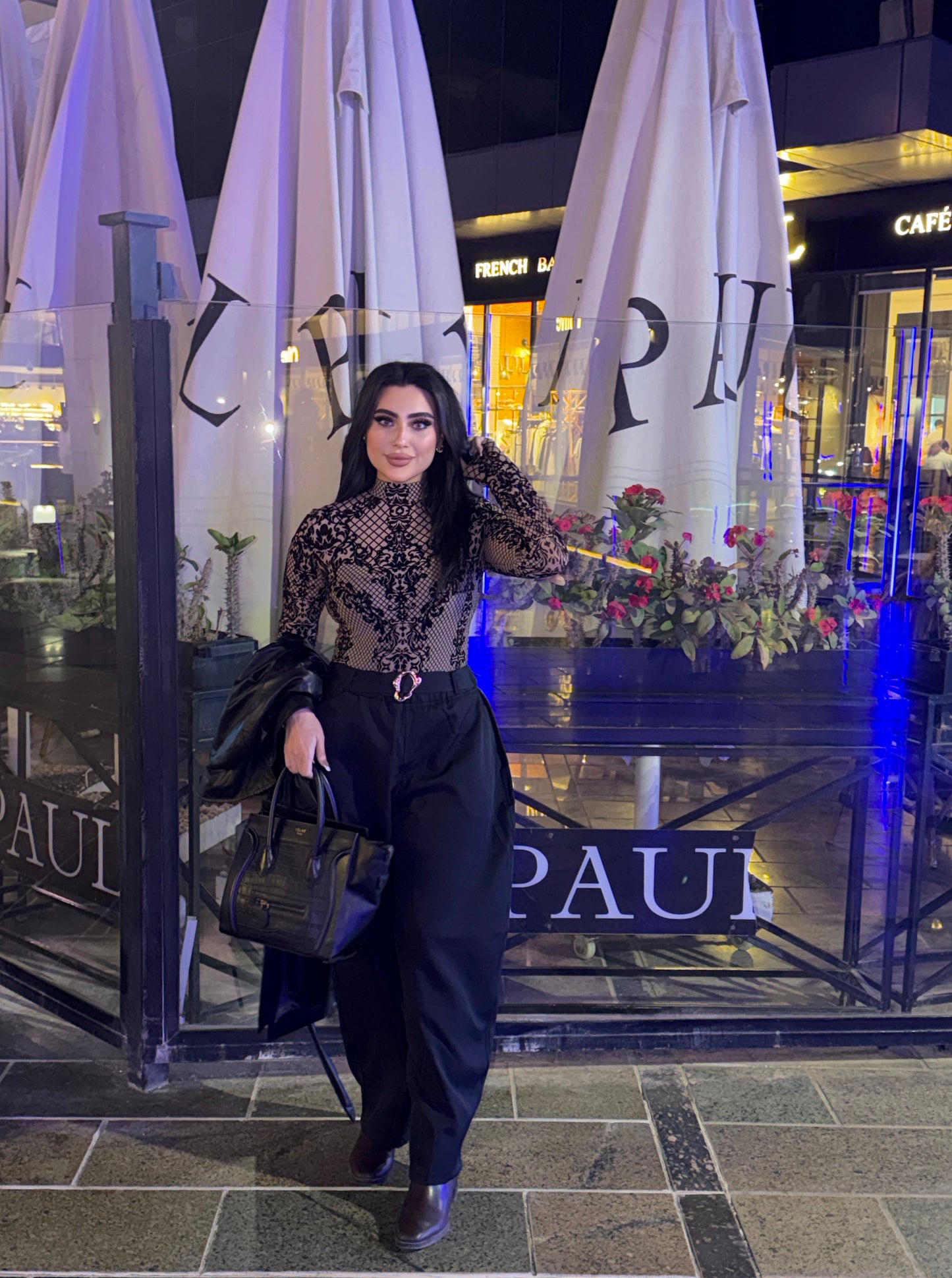 Chic High Waist Trousers V1 Black