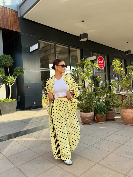 Sporty Chic Polka Dot Set yellow