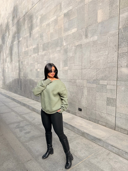 Oversized Hoodie olive