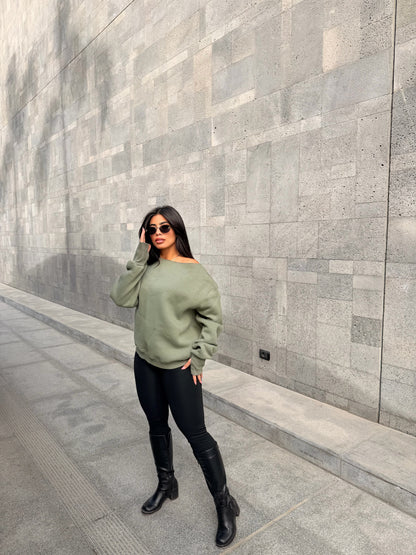 Oversized Hoodie olive