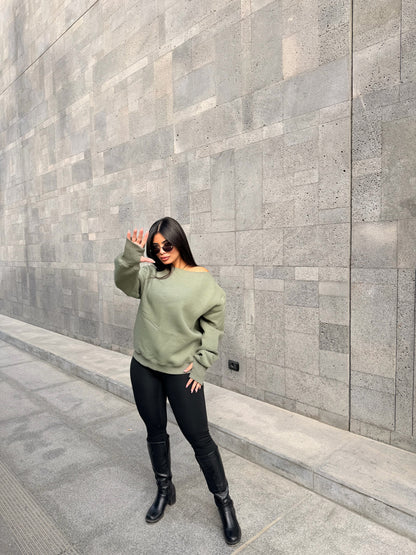Oversized Hoodie olive