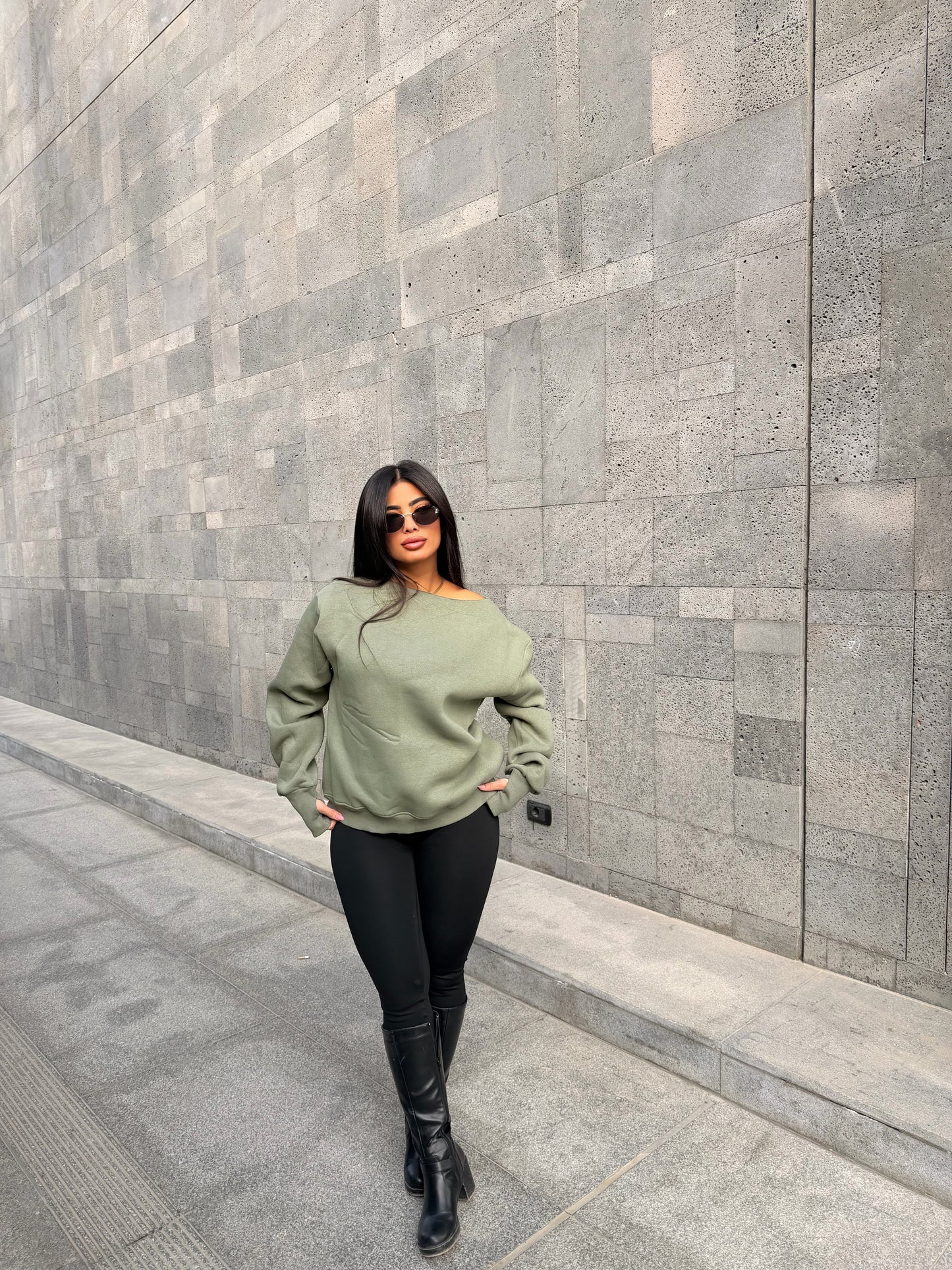 Oversized Hoodie olive