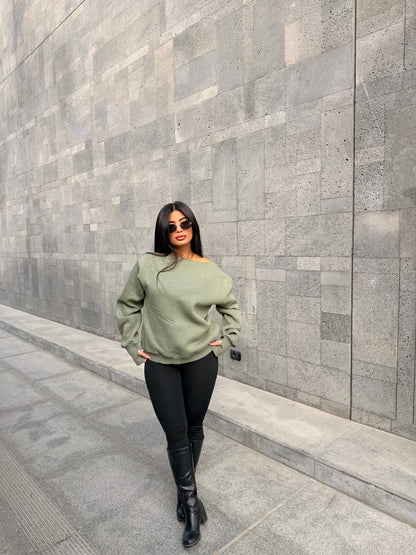 Oversized Hoodie olive
