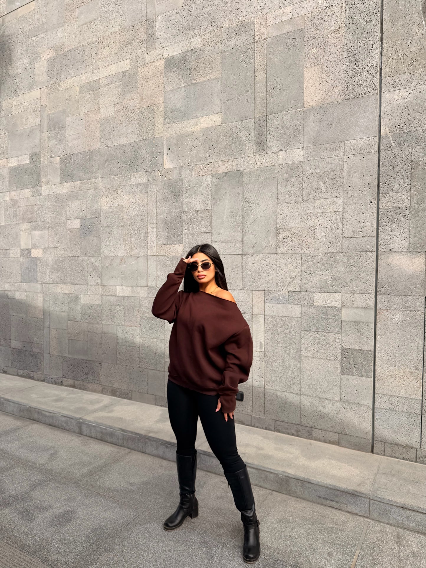 Oversized Hoodie Brown