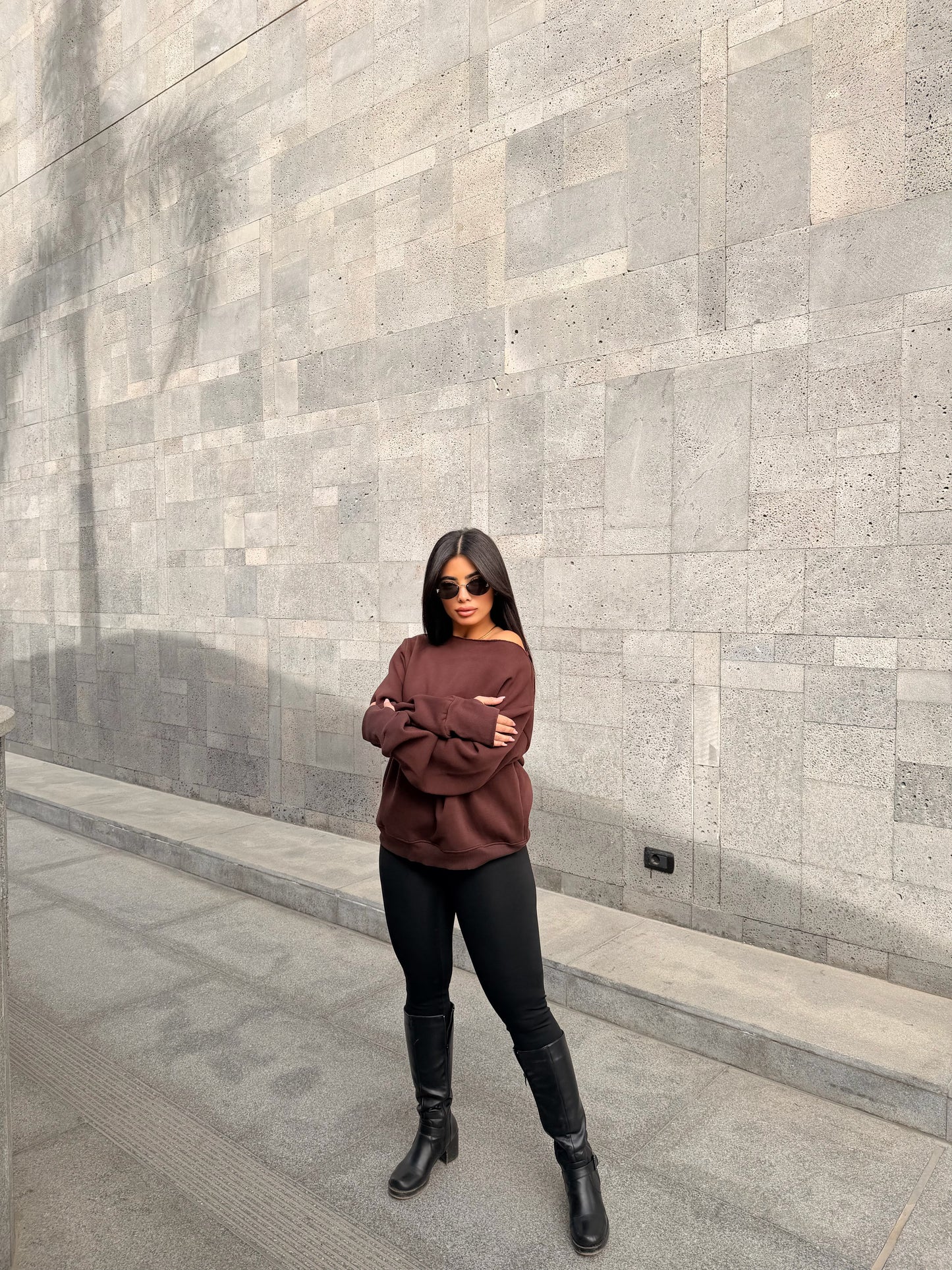 Oversized Hoodie Brown