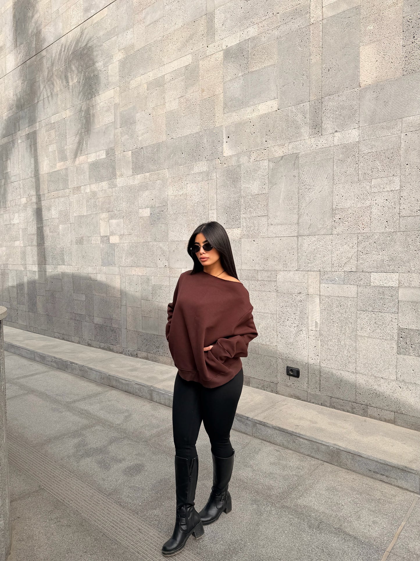 Oversized Hoodie Brown