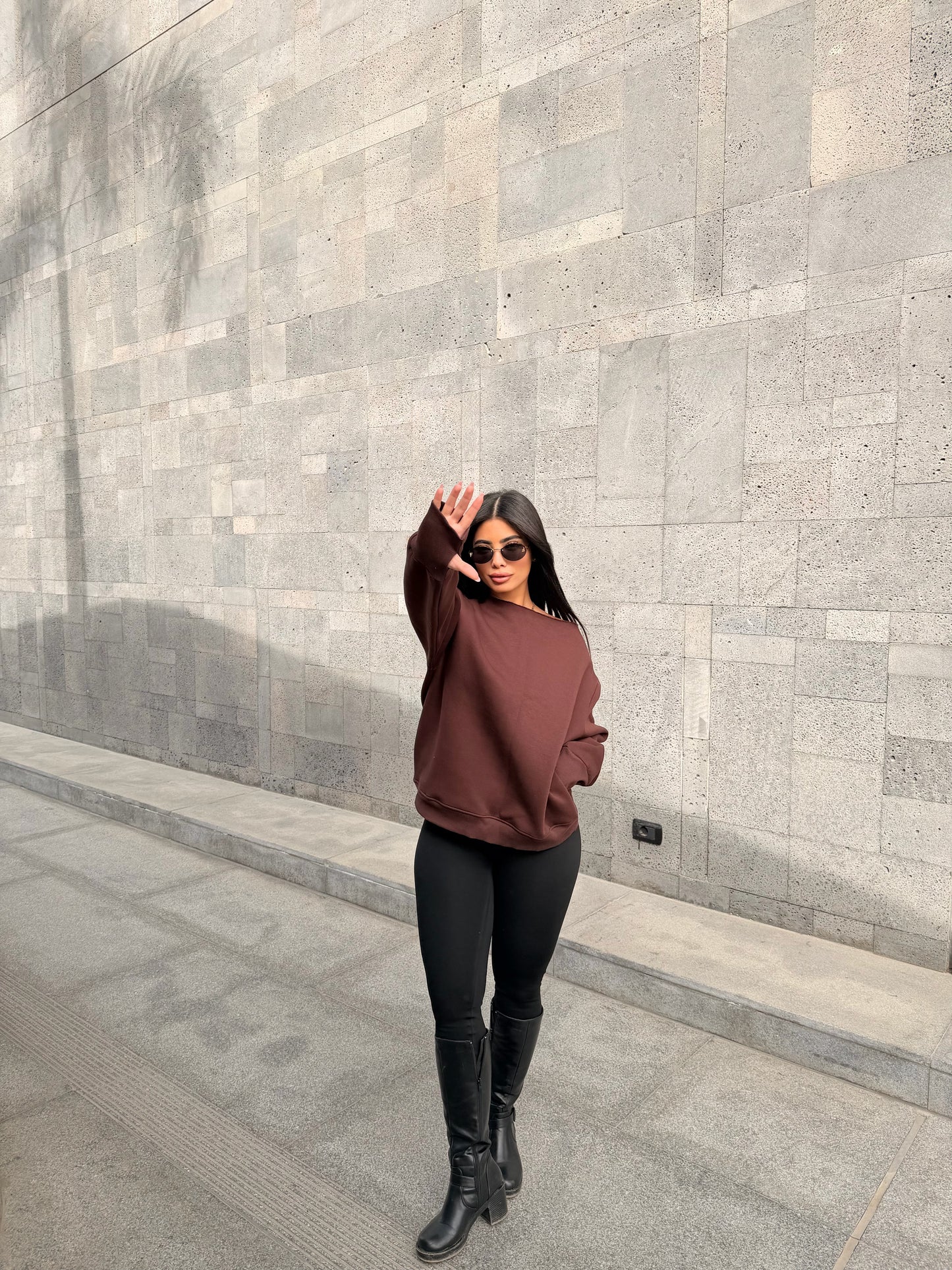 Oversized Hoodie Brown