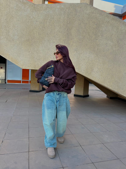 Baggy Tie-waist pants light dirty