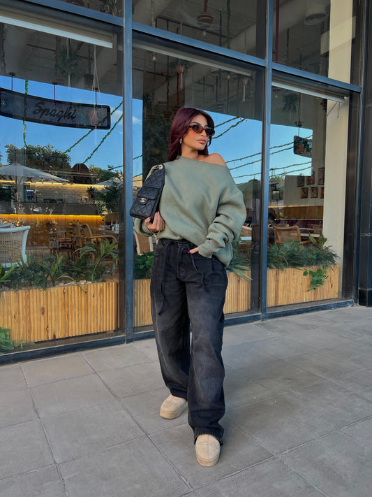 Oversized Hoodie olive